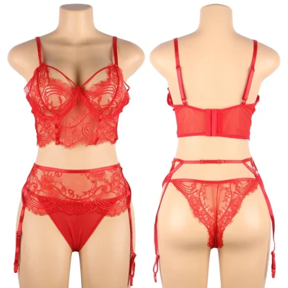 Lace Open Bra Plus Size Lingerie - Image 6