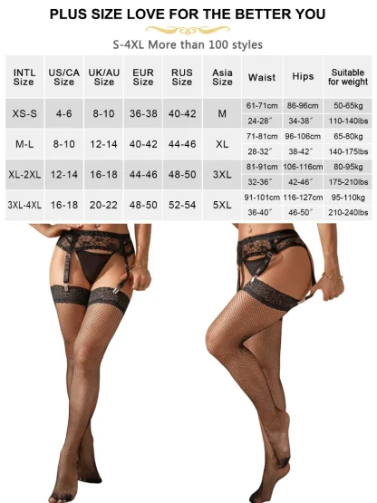 Plus Size Sheer Lace Elastic Strap Belt - Image 7