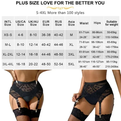 Flirty Plus Size Garter Suspenders - Image 6