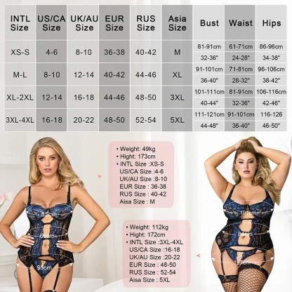 Sexy Plus Size Babydoll With Garter Belt - Image 7
