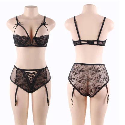 Open Bra Stylish Plus Size Lingerie - Image 4