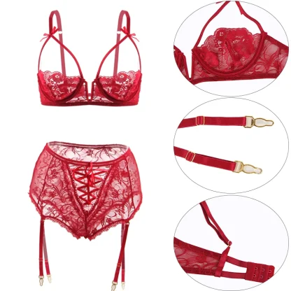 Open Bra Stylish Plus Size Lingerie - Image 6