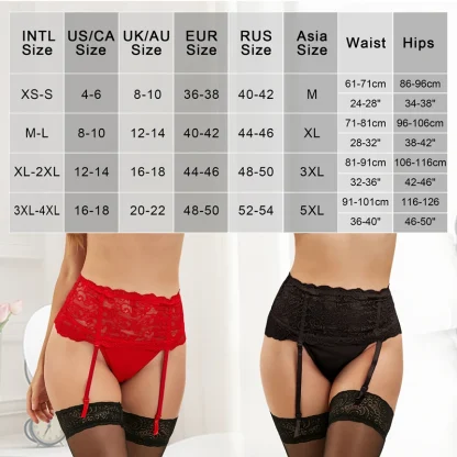 Elegance Lace Plus Size Garter Set - Image 7
