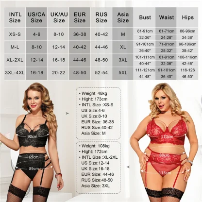 Lace Open Bra Plus Size Lingerie - Image 7