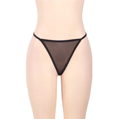 Plus Size Mesh Suspender Lingerie Set - Image 3