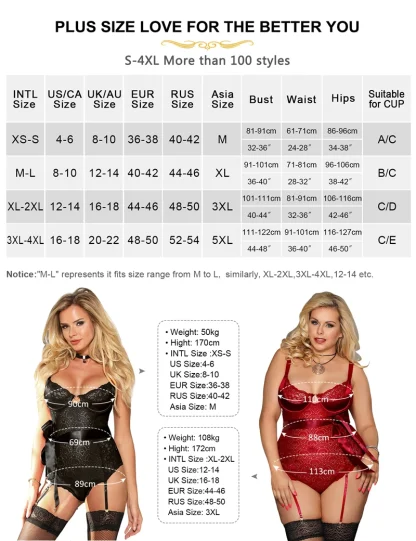 Patterned Lace Plus Size Bodysuit - Image 7