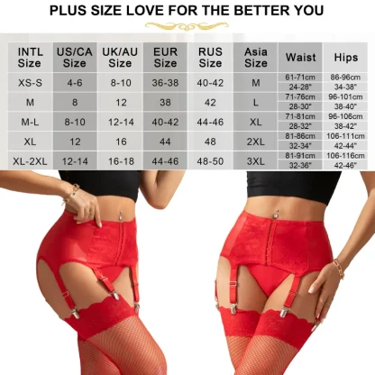 Ravishing Red Plus Size Garter Belt - Image 6