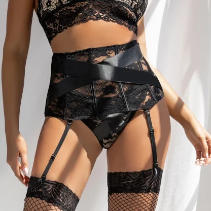 Plus Size High Waist Garter Belt