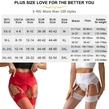Chic Mesh Plus Size Garter Belt - Image 6