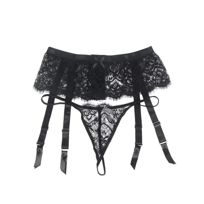Sheer Plus Size Garter Belt Lingerie - Image 5