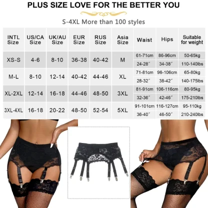 Fantasy Plus Size Garter Belt - Image 6