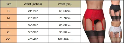 Retro High Waist Plus Size Garter Belt - Image 7