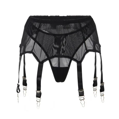 Temptation Sheer Plus Size Garter Belts - Image 6
