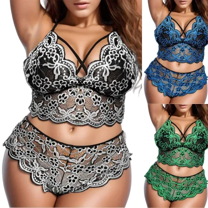 Erotic Strappy Bra Plus Size Lingerie - Image 4