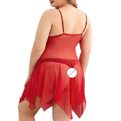 Red Intimate Plus Size Babydoll - Image 3