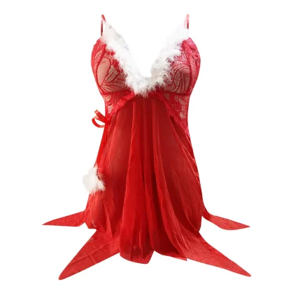 Red Intimate Plus Size Babydoll - Image 4