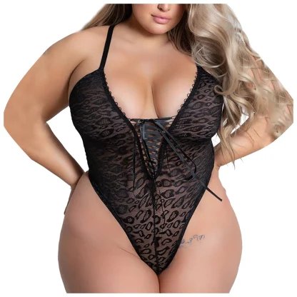 Sexy Lace-Up Bodysuit