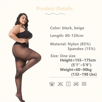 Plus Size Stretch Pantyhose - Image 5