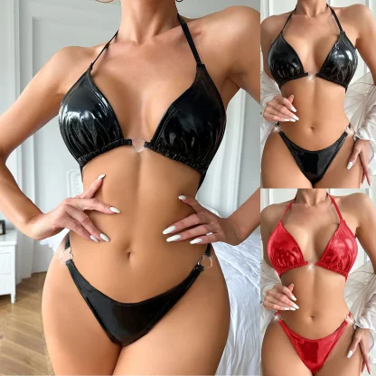 Metallic Plus Size 2-Piece Lingerie - Image 3