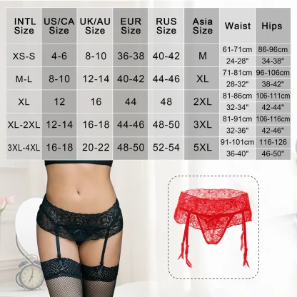 Allure Lace Skirt Plus Size Garter Belt - Image 6