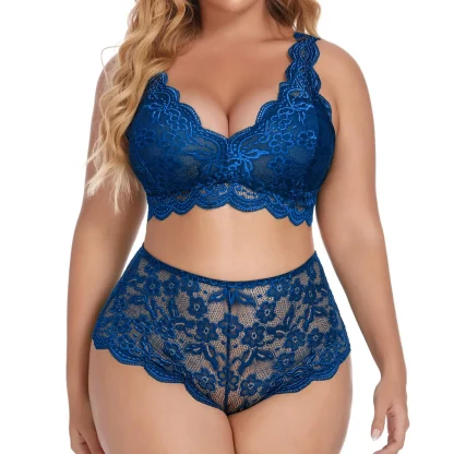Plus Size V-Neck Lingerie Set - Image 6