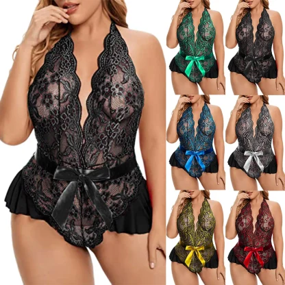 Open Crotch Plus Size Bodysuit - Image 2