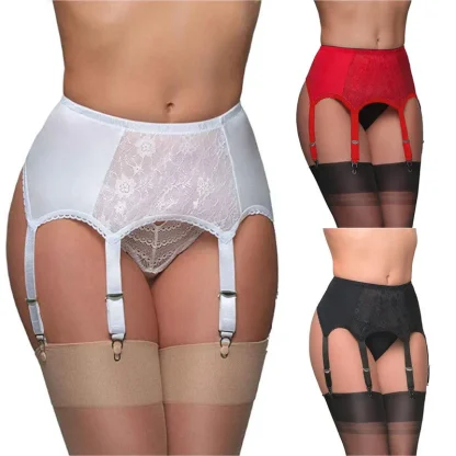 Retro High Waist Plus Size Garter Belt - Image 2