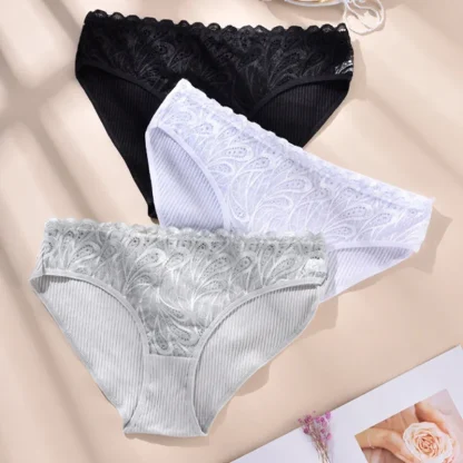 Mid-Waist Lace Plus Size Panties - Image 4