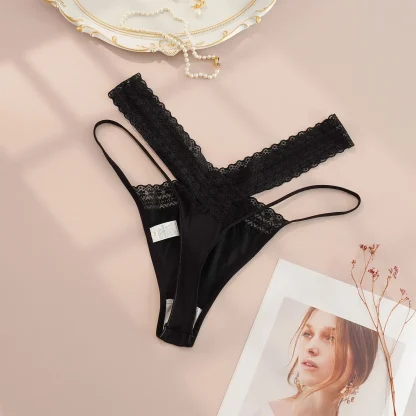 Strap-On Plus Size Lace Thongs - Image 5