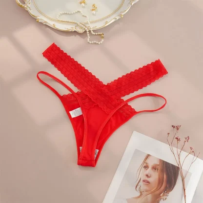 Strap-On Plus Size Lace Thongs - Image 6