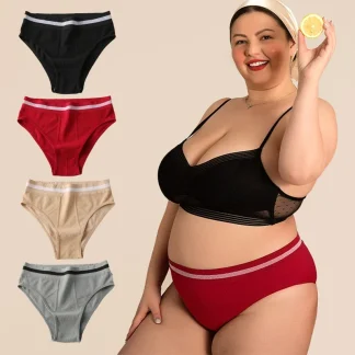 Solid Color Plus Size Panties