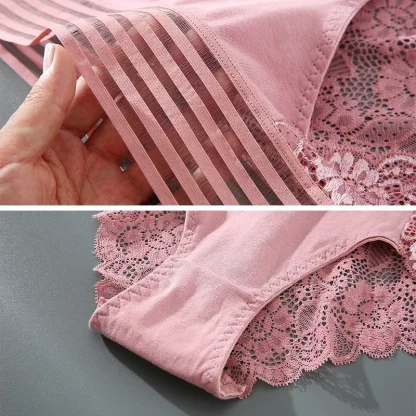Floral Sheer Plus Size Panties - Image 5