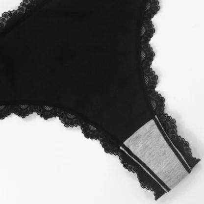 Plus Size Delicate Lace Thongs - Image 5