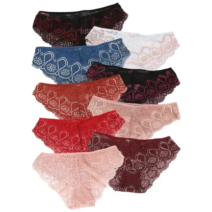Hollow Out Printed Plus Size Panties - Image 3