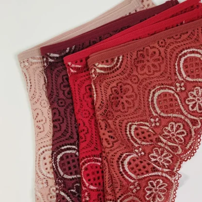 Hollow Out Printed Plus Size Panties - Image 4