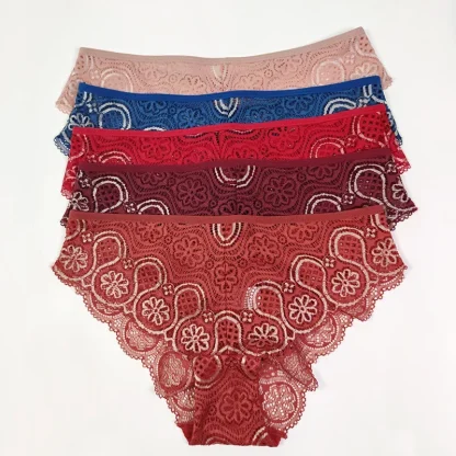 Hollow Out Printed Plus Size Panties - Image 6