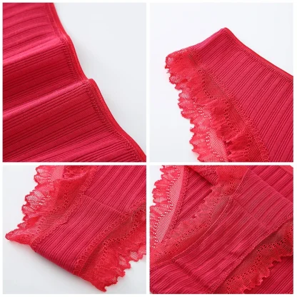Stretchy Lace Plus Size Panties - Image 3