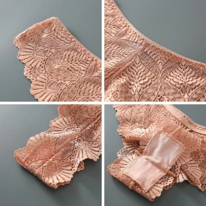 Floral Lace Plus Size Thongs - Image 5
