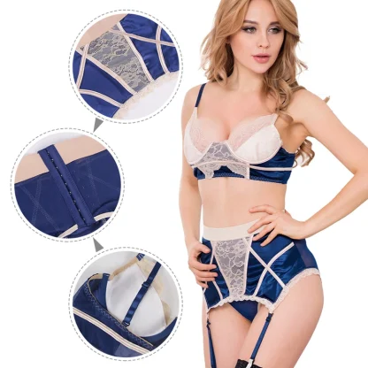High Waist Plus Size Garter Lingerie - Image 3