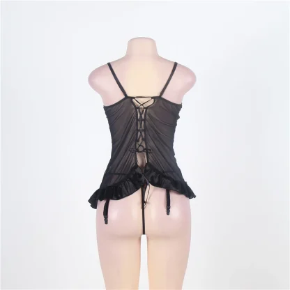 Floral Lace Plus Size Garter Dress - Image 5