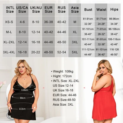 Sheer Halter Plus Size Babydolls - Image 7
