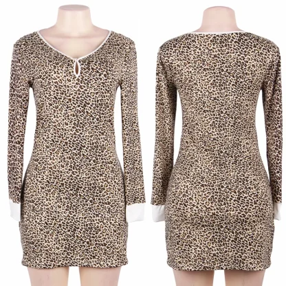 Casual Leopard Plus Size Babydoll - Image 5
