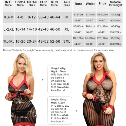 Halter Fishnet Plus Size Babydolls - Image 5