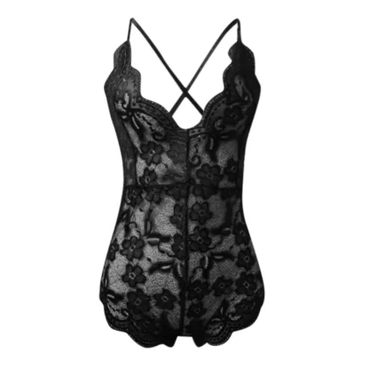 Floral Lace Plus Size Bodysuit - Image 6