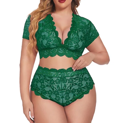 Floral Style Plus Size Lingerie - Image 2