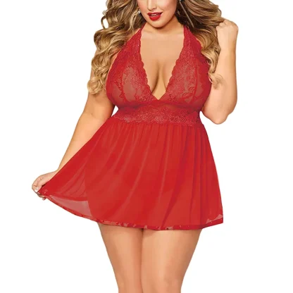 Plus Size Lace Babydoll Nightie - Image 5