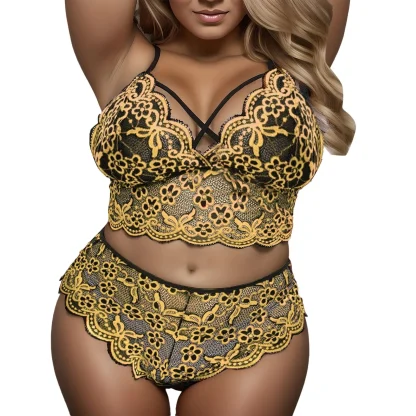 2-Piece Lace Plus Size Lingerie Set - Image 3