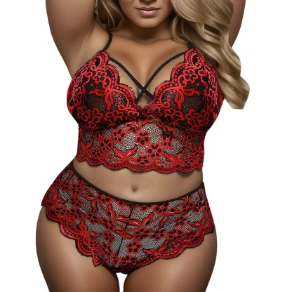 2-Piece Lace Plus Size Lingerie Set