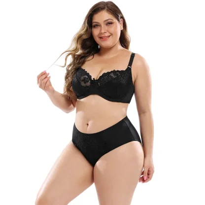 Plus Size Lace Bra and Panty Set