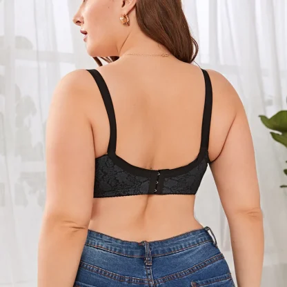 Lace Print Plus Size Push-Up Bra - Image 3